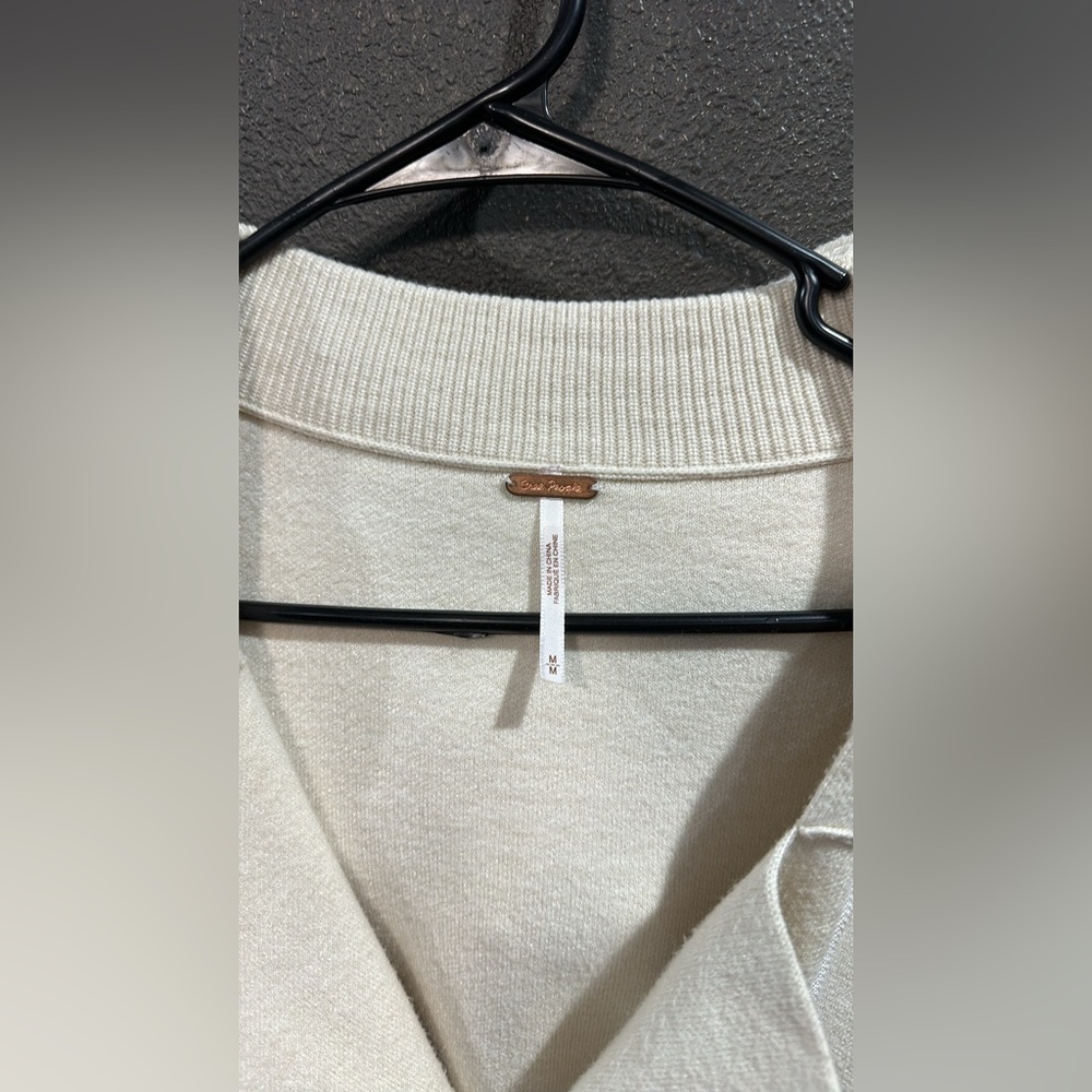 Free people Georgia sweater hoodie cream moto cut - Picture 5 of 11
